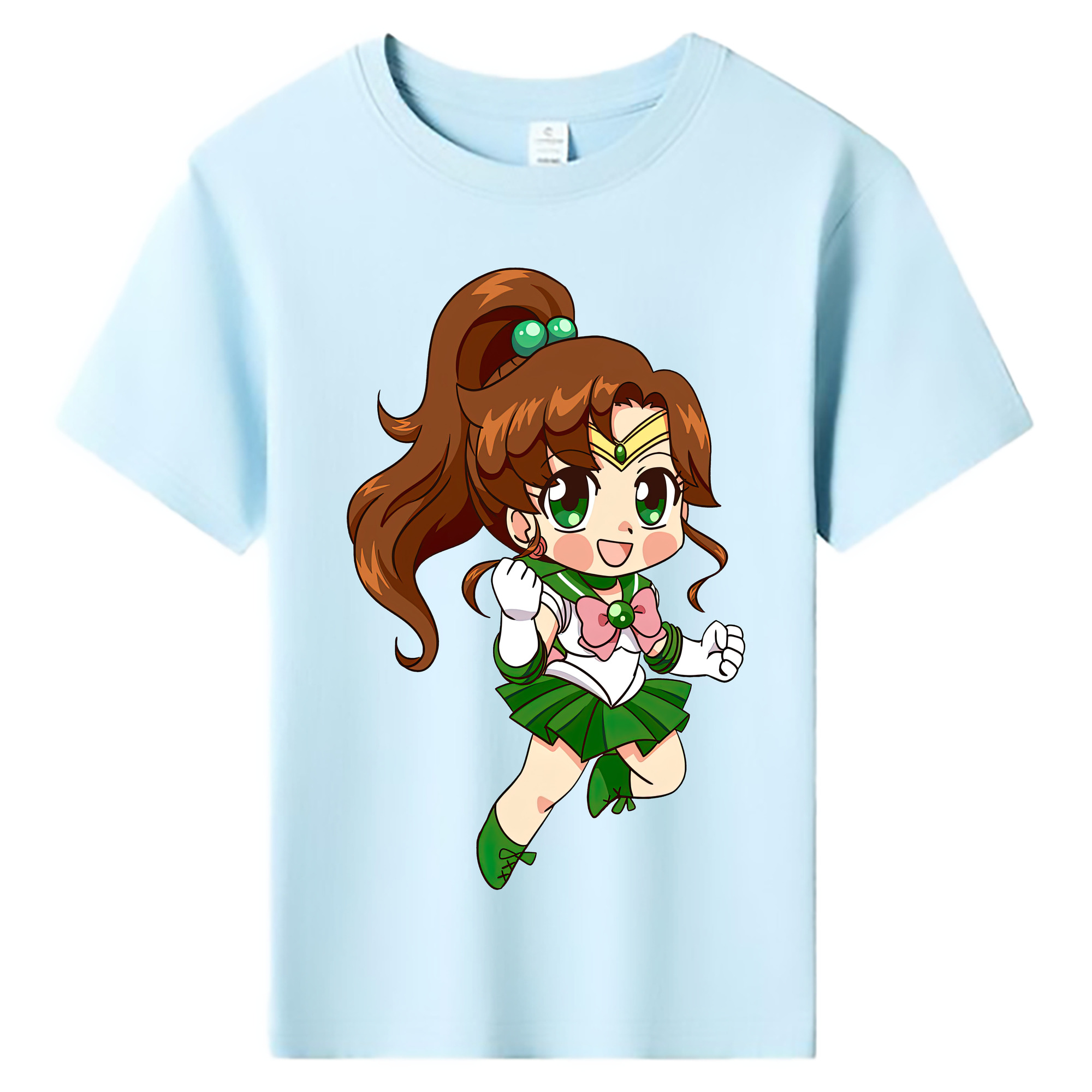 （画像用） 美少女戦士セーラームーン 木野 まこと きの まこと Sailor Moon Kino Makoto （セーラージュピター；Sailor Jupiter） 綿100％キッズTシャツ（フロントプリント）